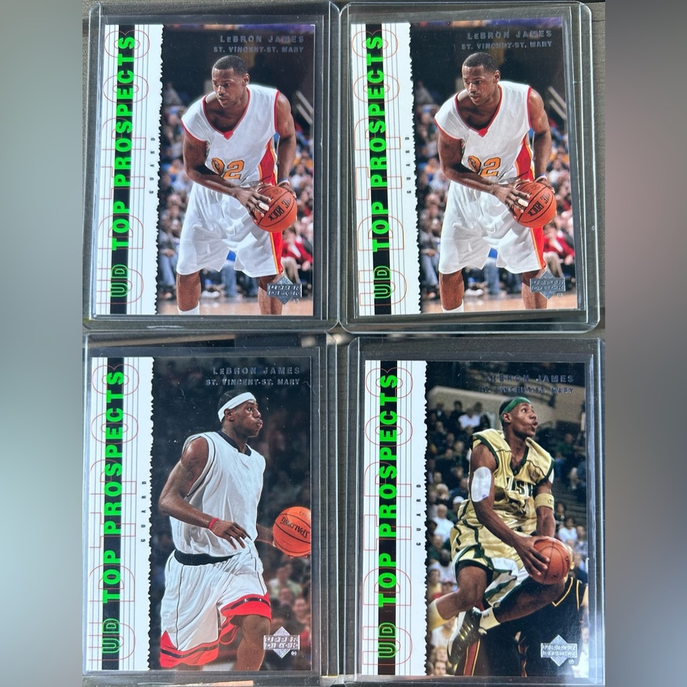 LeBron James Upper Deck UD Top Prospects 2003 Rookie Cards Set of 4